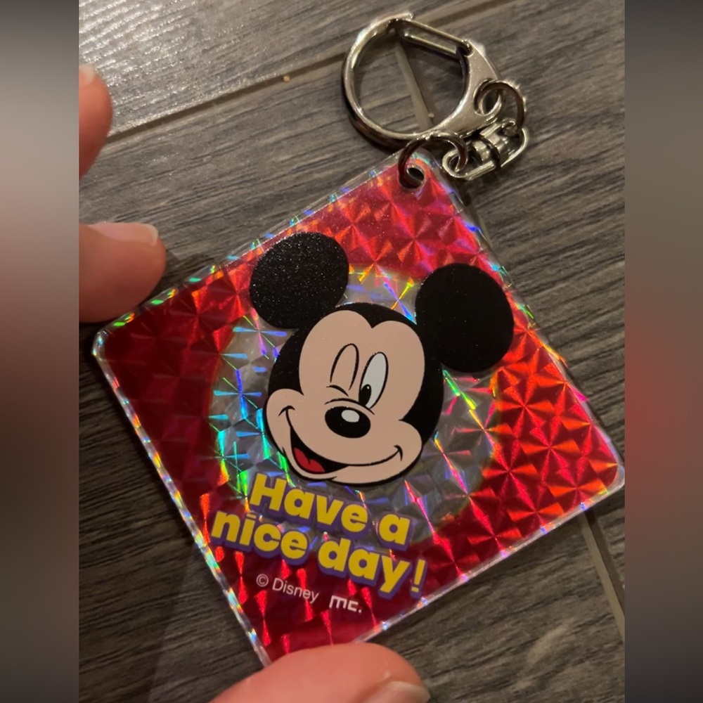 Mickey Mouse holographic keychain